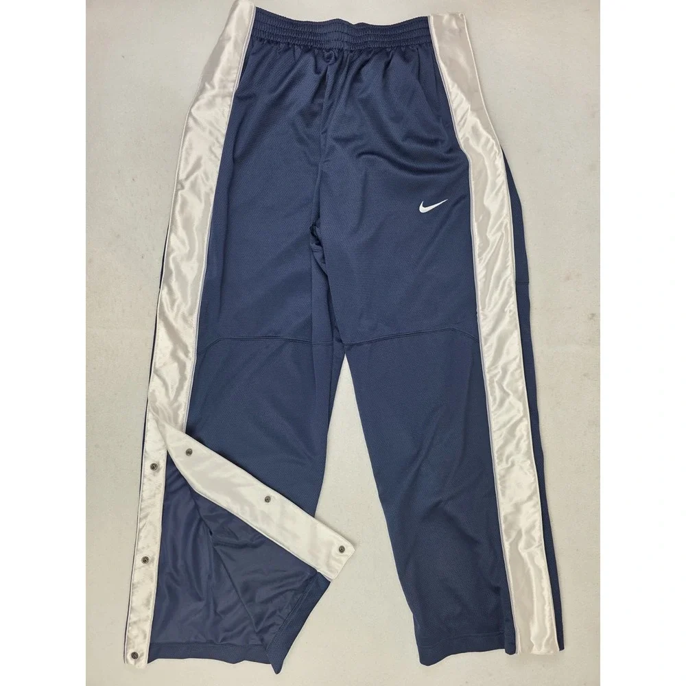 Nike Pants Men Large Red Tearaway Snap Track Basketball Warm Up Vintage Athletic